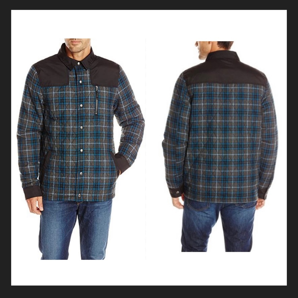 686 PARKLAN EXIL INSULATED JACKET blue plaid coat quilted